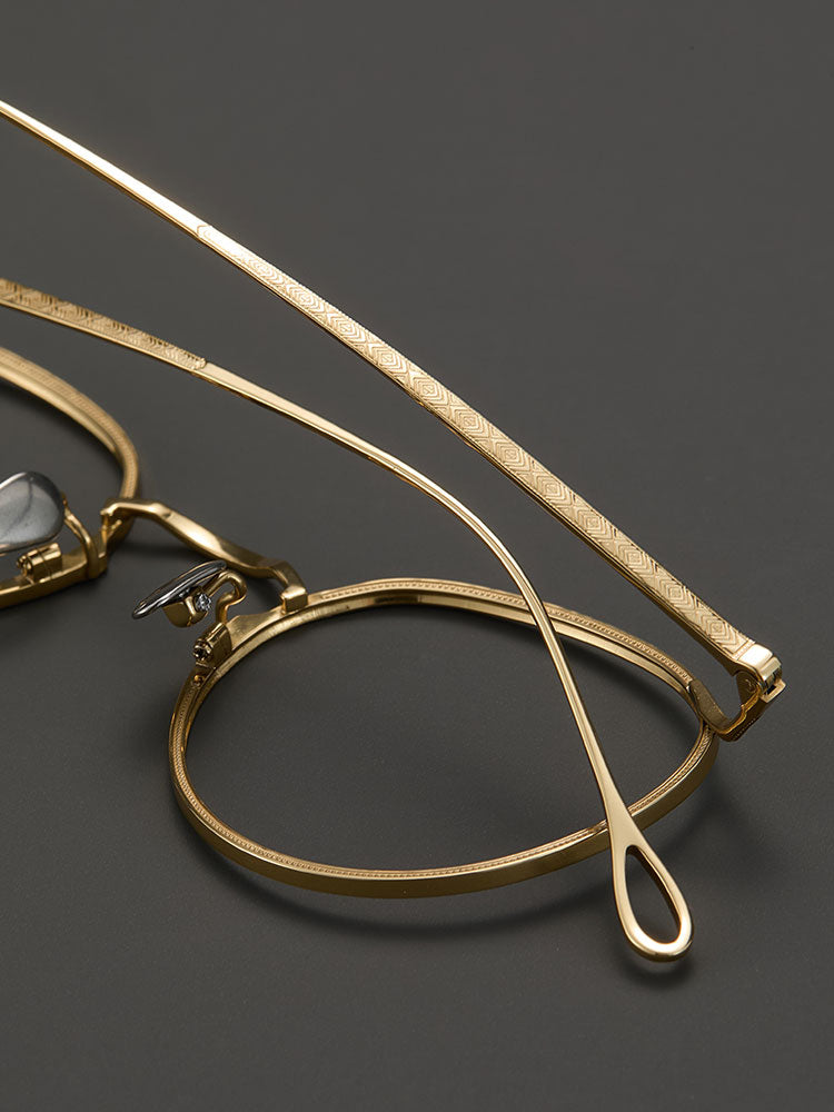 9.7g Ultra-Lightweight PURE Titanium Men's Eyeglass Frames - Slim & Comfortable Daily Use