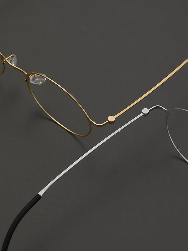 6.8g Ultra-Lightweight PURE Titanium Men's Eyeglass Frames - Slim & Comfortable Daily Use