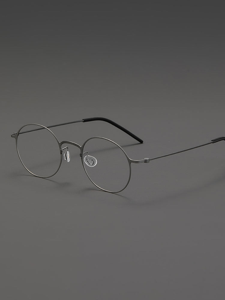 6.8g Ultra-Lightweight PURE Titanium Men's Eyeglass Frames - Slim & Comfortable Daily Use