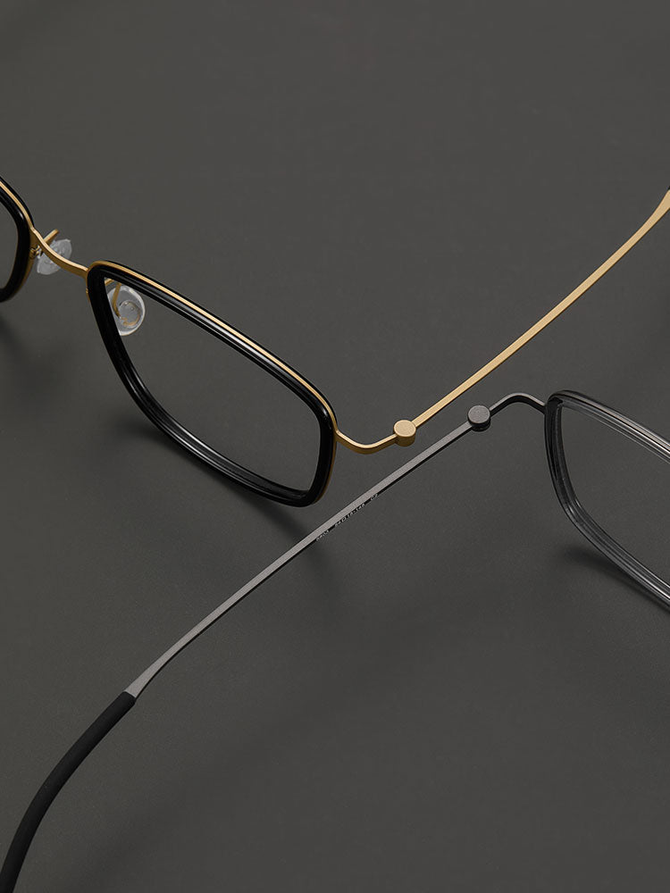 8.2g Ultra-Lightweight PURE Titanium Men's Eyeglass Frames - Slim & Comfortable Daily Use