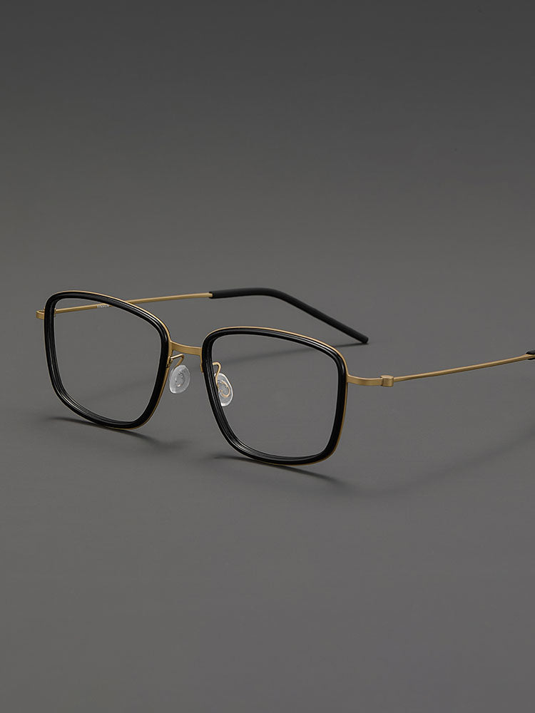 8.2g Ultra-Lightweight PURE Titanium Men's Eyeglass Frames - Slim & Comfortable Daily Use