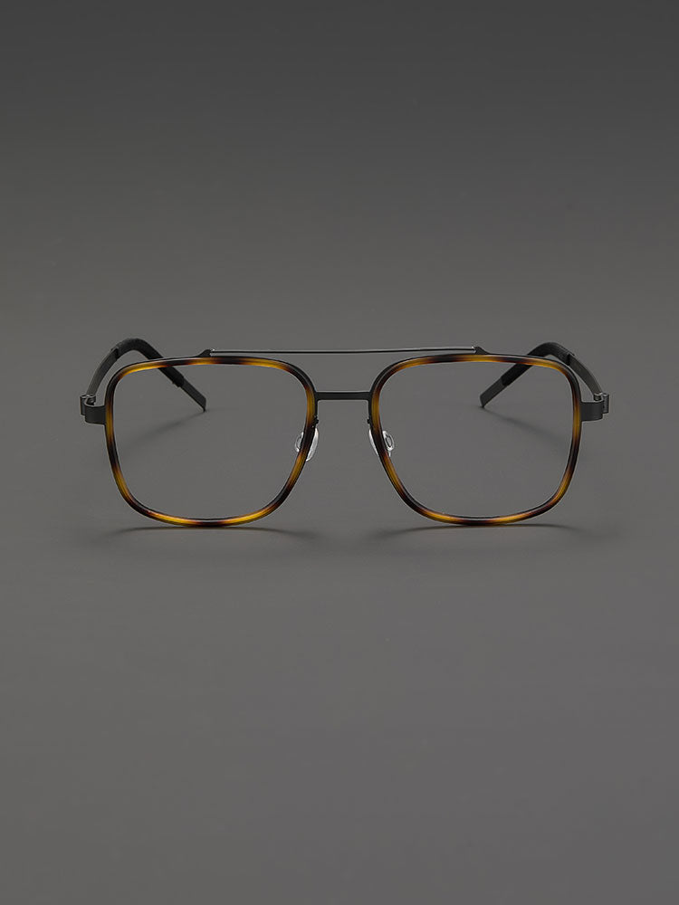 8.6g Ultra-Lightweight PURE Titanium Men's Eyeglass Frames - Slim & Comfortable Daily Use