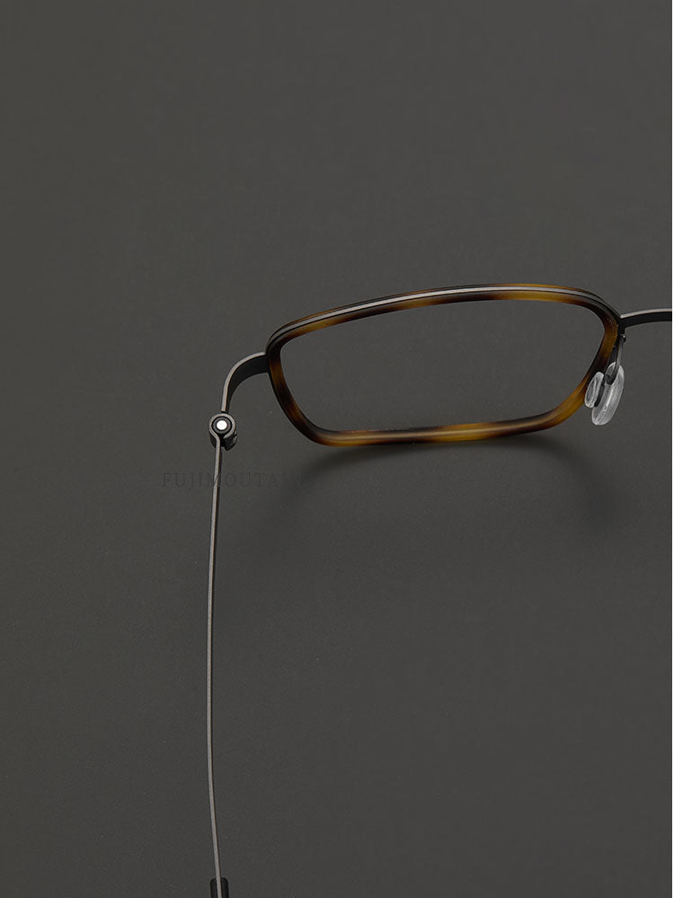 7.9g Ultra-Lightweight PURE Titanium Men's Eyeglass Frames - Slim, Sweat-Resistant & Fade-Proof for Business & Daily Comfort