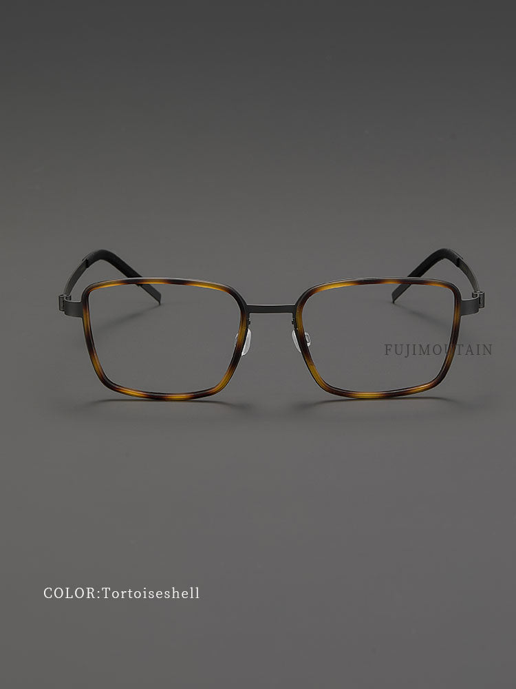 7.9g Ultra-Lightweight PURE Titanium Men's Eyeglass Frames - Slim, Sweat-Resistant & Fade-Proof for Business & Daily Comfort