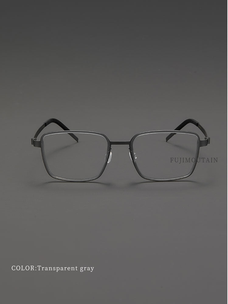 7.9g Ultra-Lightweight PURE Titanium Men's Eyeglass Frames - Slim, Sweat-Resistant & Fade-Proof for Business & Daily Comfort