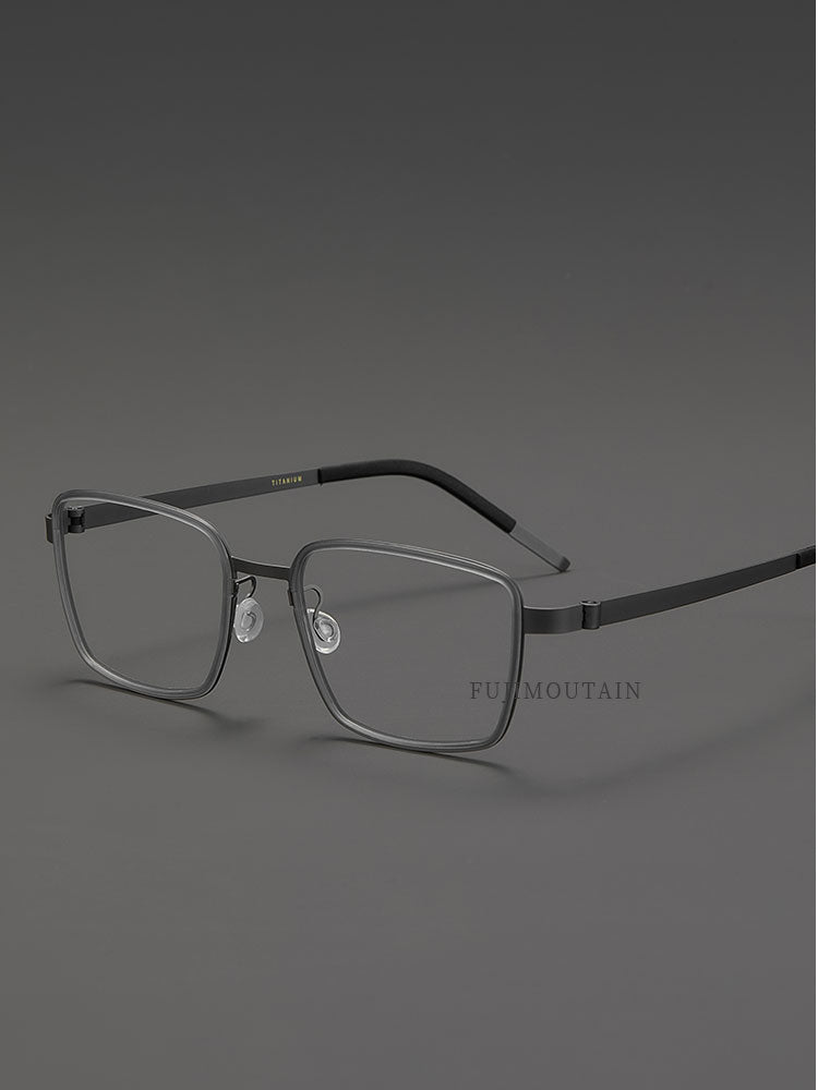 7.9g Ultra-Lightweight PURE Titanium Men's Eyeglass Frames - Slim, Sweat-Resistant & Fade-Proof for Business & Daily Comfort