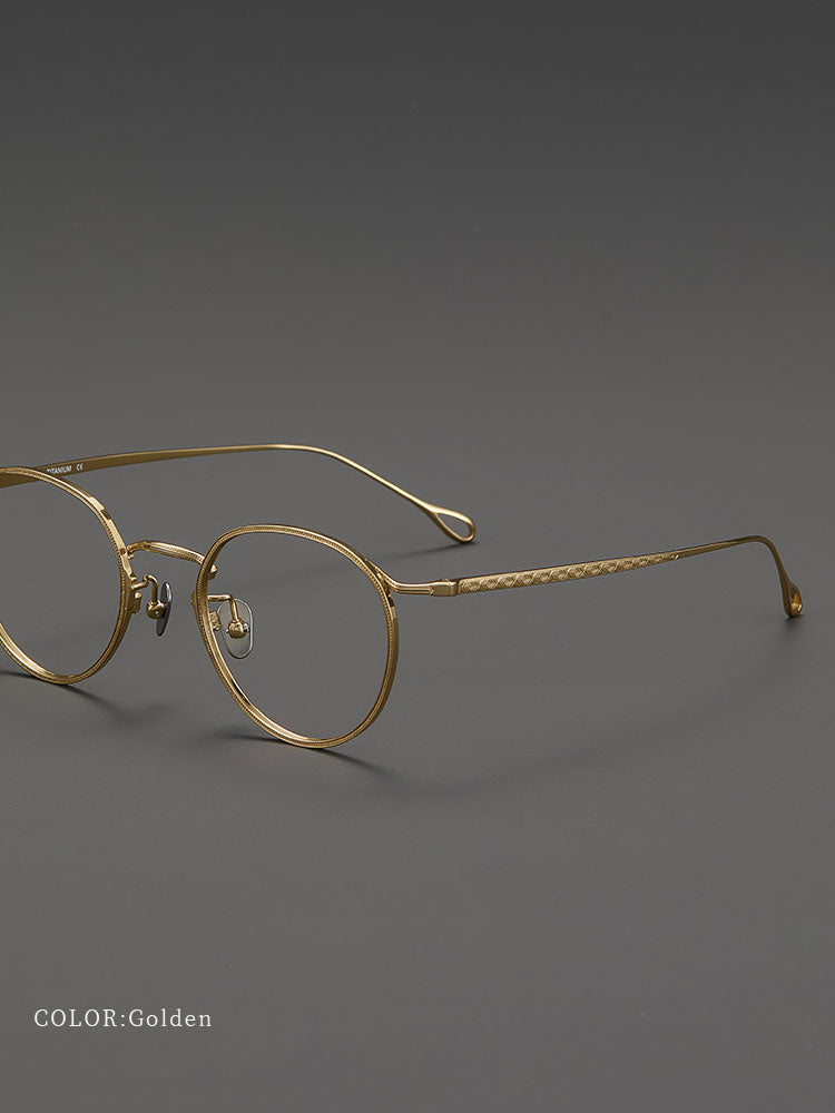 9.7g Ultra-Lightweight PURE Titanium Men's Eyeglass Frames - Slim & Comfortable Daily Use