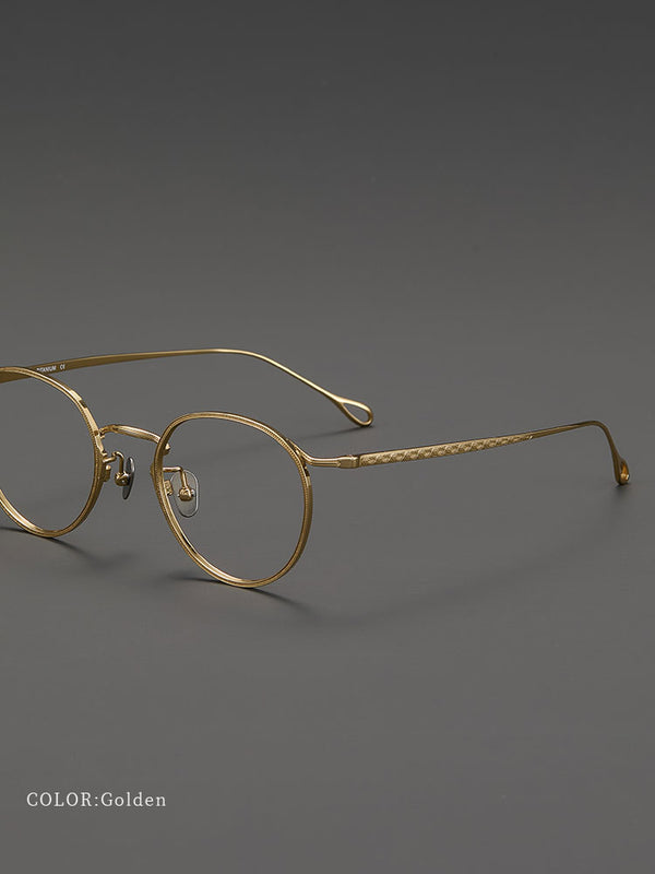 9.7g Ultra-Lightweight PURE Titanium Men's Eyeglass Frames - Slim & Comfortable Daily Use