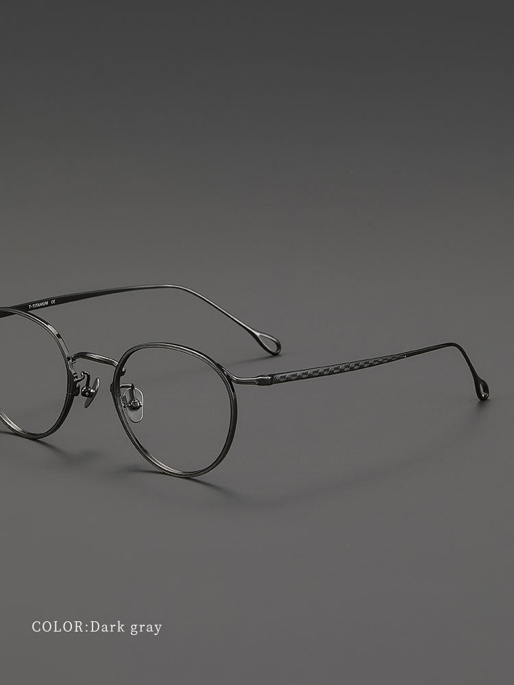 9.7g Ultra-Lightweight PURE Titanium Men's Eyeglass Frames - Slim & Comfortable Daily Use