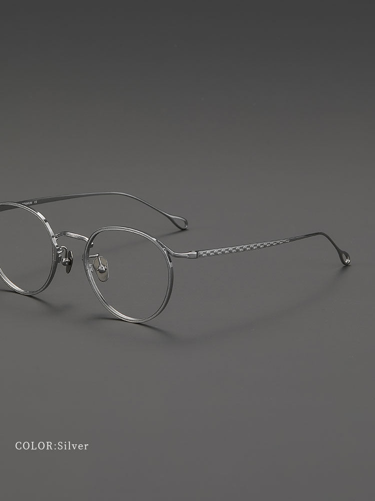 9.7g Ultra-Lightweight PURE Titanium Men's Eyeglass Frames - Slim & Comfortable Daily Use