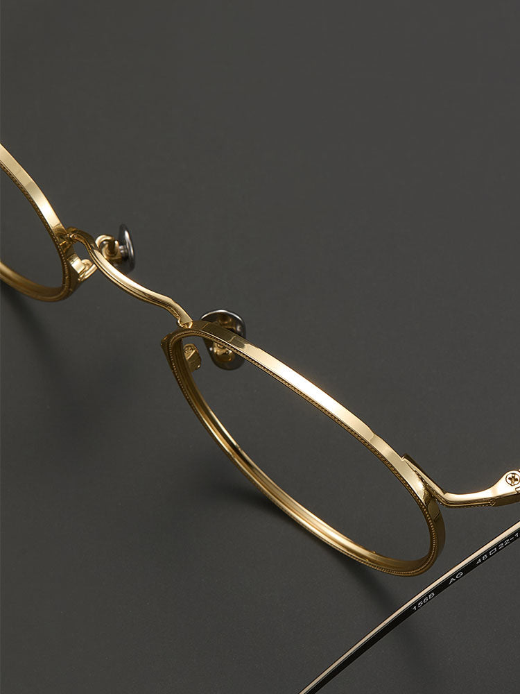 9.7g Ultra-Lightweight PURE Titanium Men's Eyeglass Frames - Slim & Comfortable Daily Use