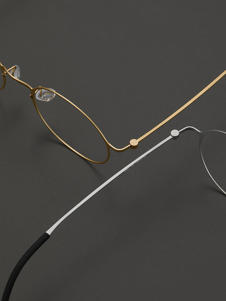 6.8g Ultra-Lightweight PURE Titanium Men's Eyeglass Frames - Slim & Comfortable Daily Use