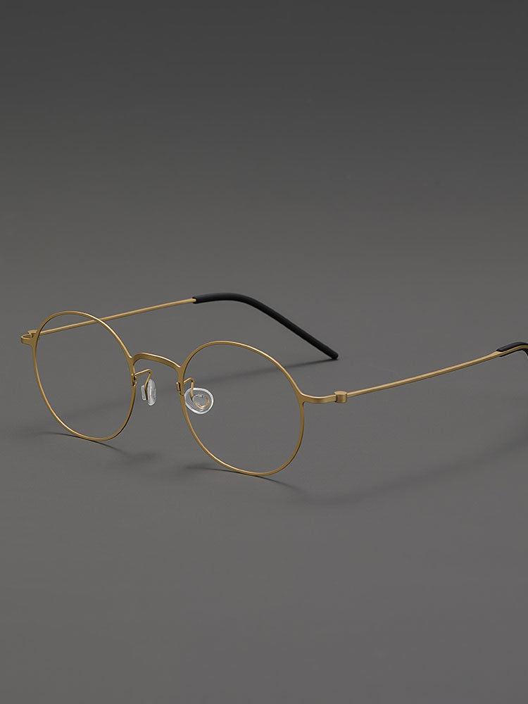 6.8g Ultra-Lightweight PURE Titanium Men's Eyeglass Frames - Slim & Comfortable Daily Use
