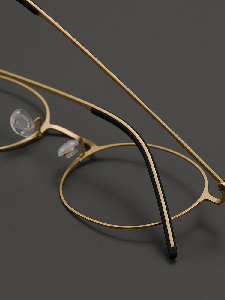 6.8g Ultra-Lightweight PURE Titanium Men's Eyeglass Frames - Slim & Comfortable Daily Use
