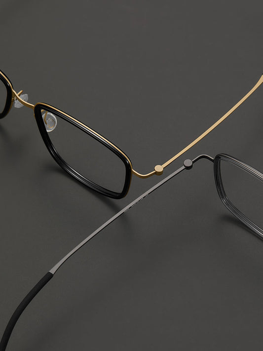 8.2g Ultra-Lightweight PURE Titanium Men's Eyeglass Frames - Slim & Comfortable Daily Use