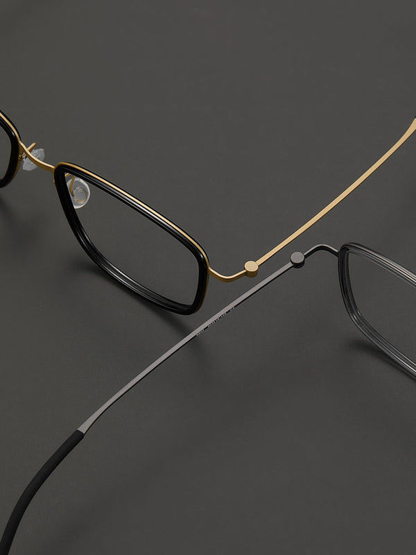 8.2g Ultra-Lightweight PURE Titanium Men's Eyeglass Frames - Slim & Comfortable Daily Use