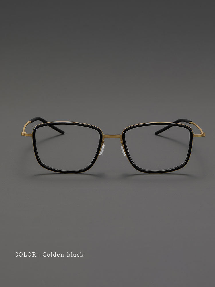 8.2g Ultra-Lightweight PURE Titanium Men's Eyeglass Frames - Slim & Comfortable Daily Use