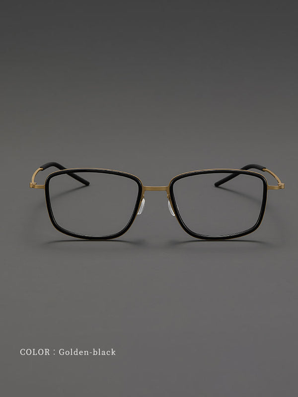 8.2g Ultra-Lightweight PURE Titanium Men's Eyeglass Frames - Slim & Comfortable Daily Use