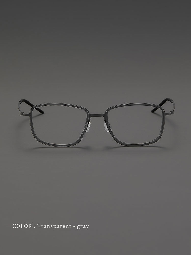 8.2g Ultra-Lightweight PURE Titanium Men's Eyeglass Frames - Slim & Comfortable Daily Use