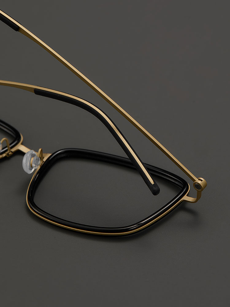 8.2g Ultra-Lightweight PURE Titanium Men's Eyeglass Frames - Slim & Comfortable Daily Use