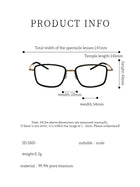 8.2g Ultra-Lightweight PURE Titanium Men's Eyeglass Frames - Slim & Comfortable Daily Use