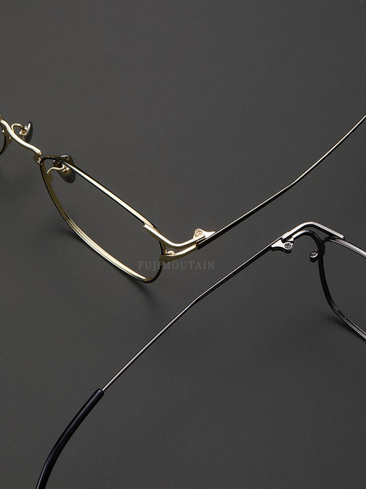 8.2g Ultra-Lightweight PURE Titanium Men's Eyeglass Frames - Slim, Sweat-Resistant & Fade-Proof for Business & Daily Comfort