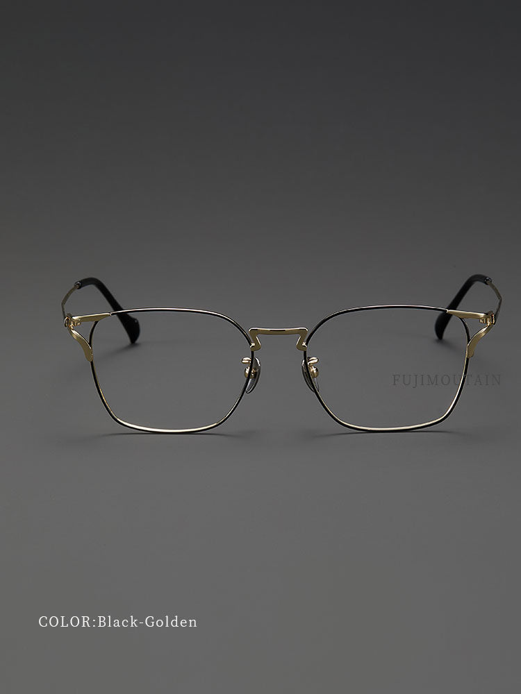 8.2g Ultra-Lightweight PURE Titanium Men's Eyeglass Frames - Slim, Sweat-Resistant & Fade-Proof for Business & Daily Comfort