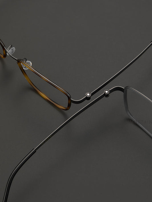 7.9g Ultra-Lightweight PURE Titanium Men's Eyeglass Frames - Slim, Sweat-Resistant & Fade-Proof for Business & Daily Comfort